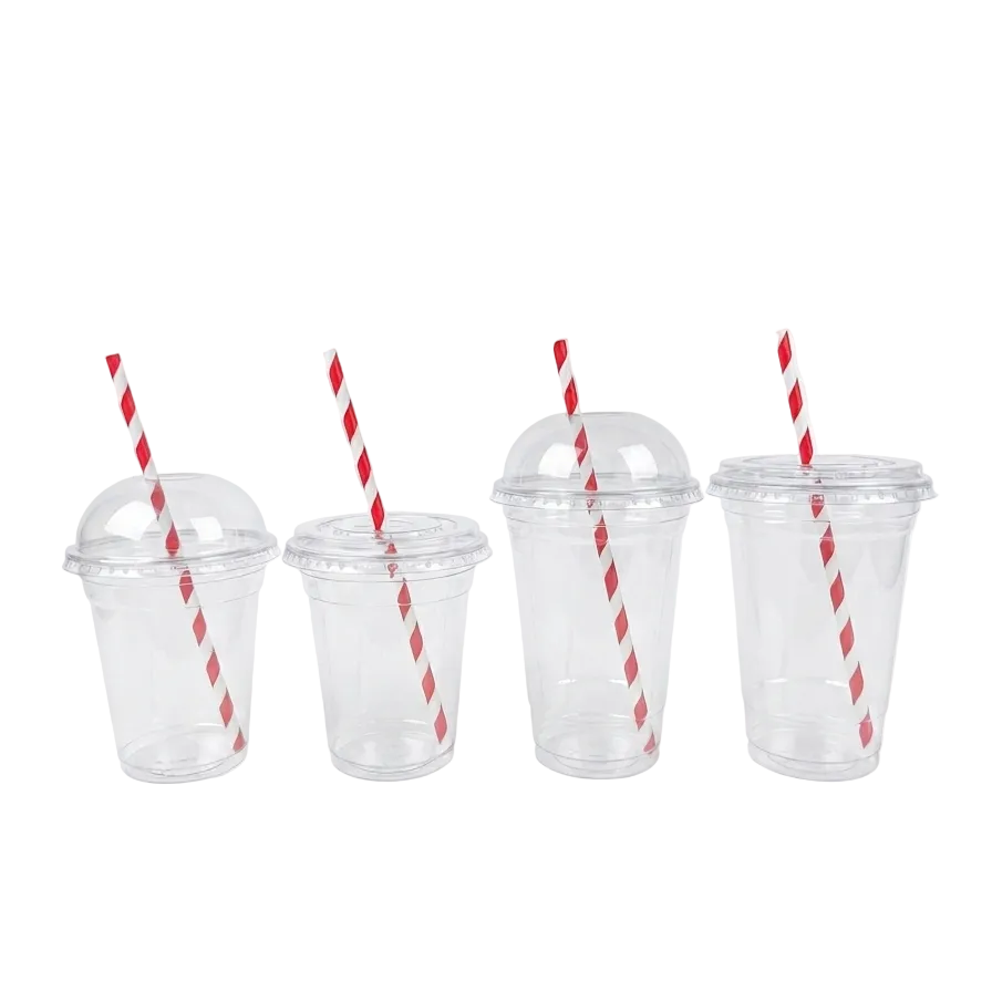 Clear Cups with Domed/Flat Lids